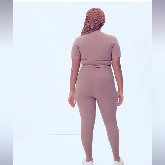 Everlane NWT Seamless Leggings Organic light purple ribbed - Picture 3 of 9